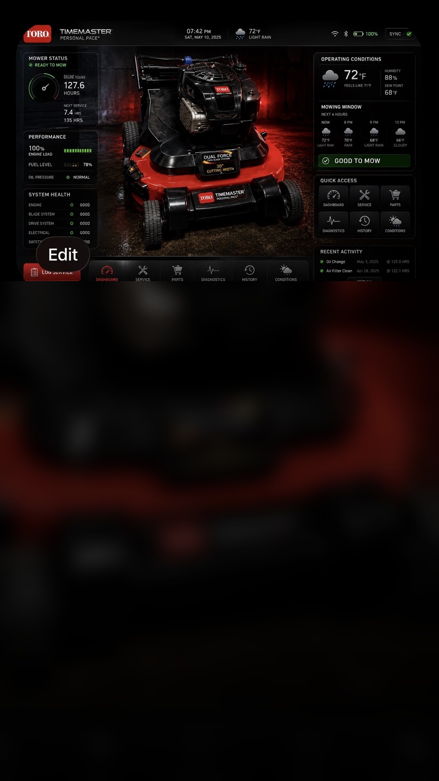 Toro TimeMaster mobile OEM console